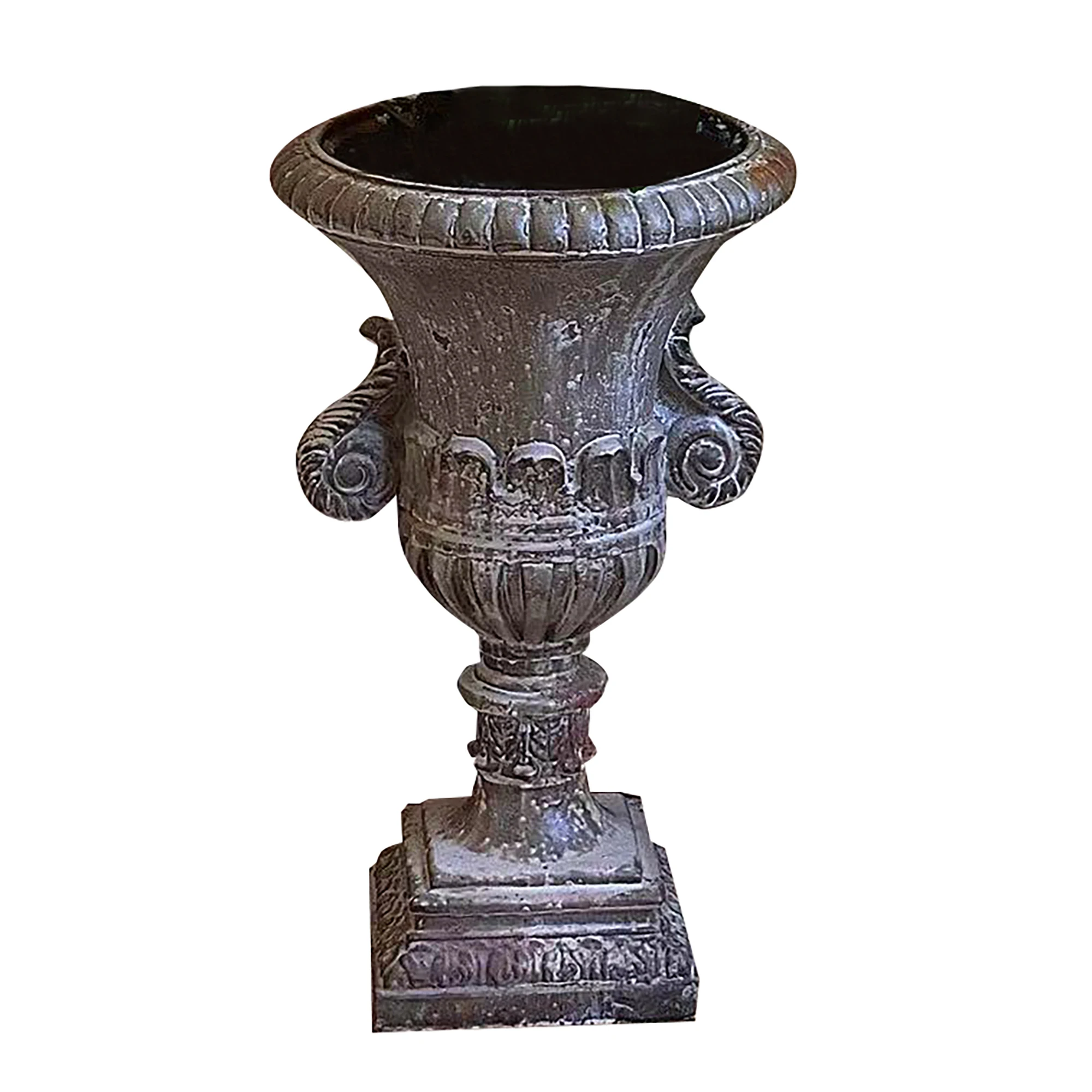 Resin Handcrafted Vintage Retro Decorative Vase Urn Flower Pot with Drainage Hole