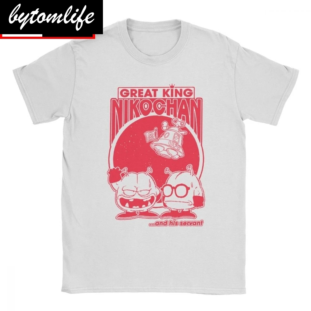 

Evil King Nikochan Arale T Shirts Men Pure Cotton Casual T-Shirts Dr Slump Toriyama Anime Manga 90s Cute 80s Tee Short Sleeve