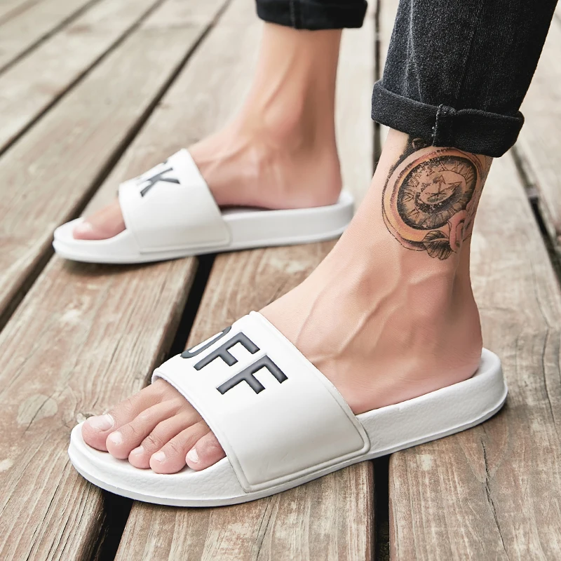 

Summer Men Slippers Creative Men Outdoor Garden Shoes Clogs Beach Slippers Mules Indoor Bathroom Loafers Home Slides Flip Flops