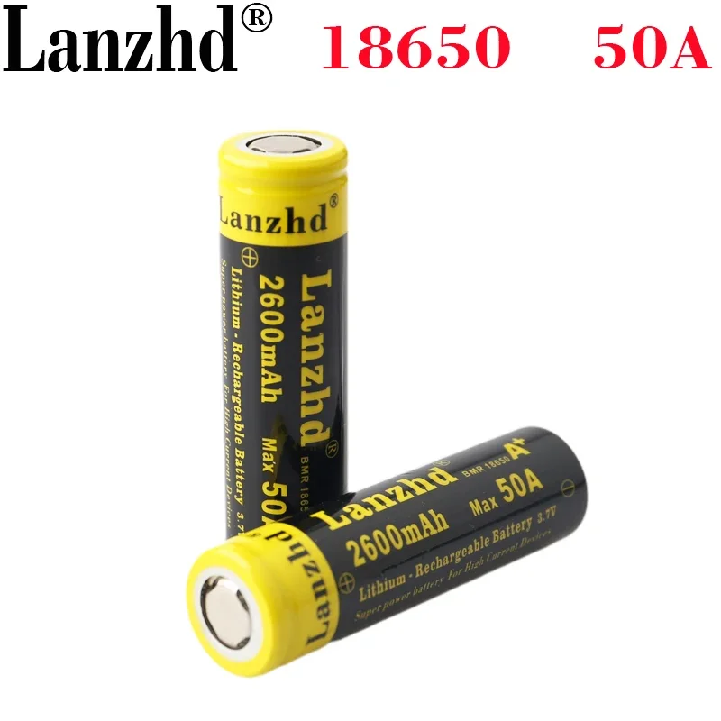 Литий-ионная батарея большой силы тока 10C 18650 50A 3 7 в ма 26A для фонарика 4 шт.