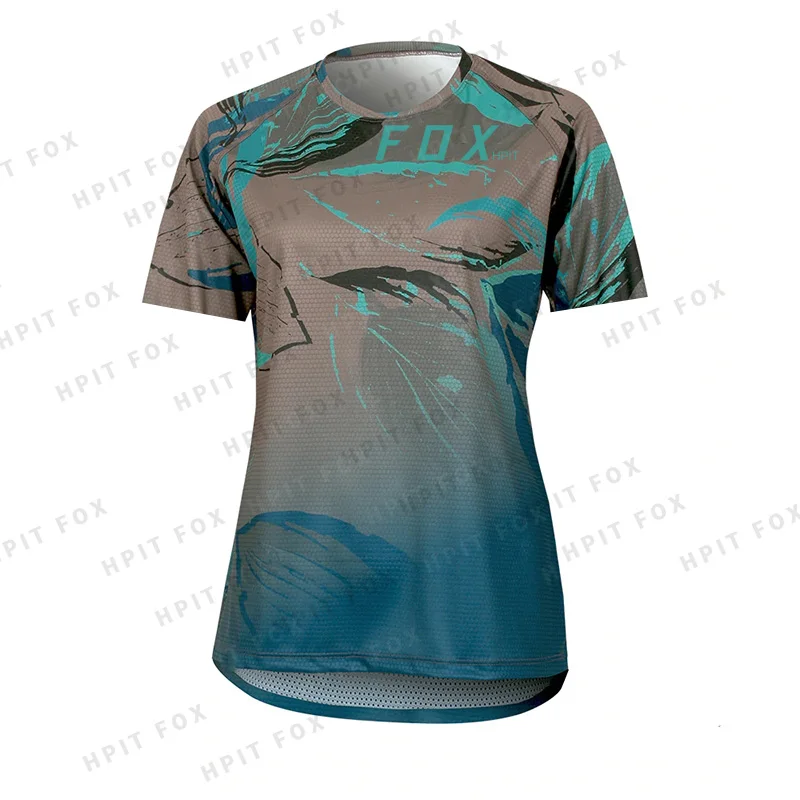 

2022 nova camisa off-road mountain bike feminina downhill jersey hpit fox dh bmx mtb corrida motocross camiseta camisa