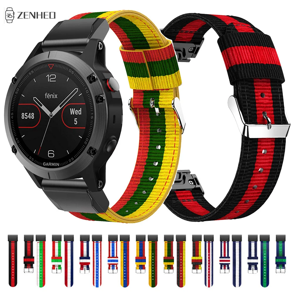 

Ремешок нейлоновый для Garmin Fenix 65 5X Plus/Fenix 6 6X Pro, быстросъемный браслет для наручных часов Garmin Forerunner 935 945, 22 мм, 26 мм