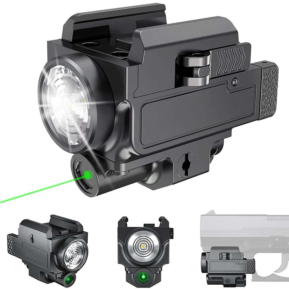 800 Lumens Laser Sight Flashlight Combo for Pistol Compact R