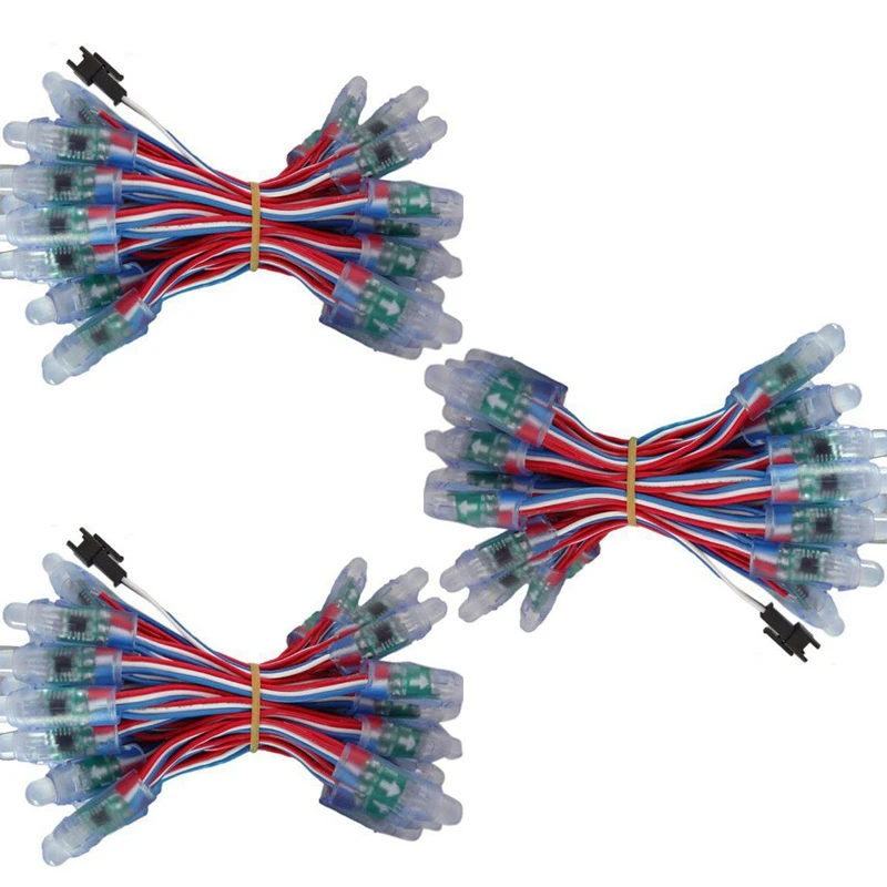 

150Pcs 12Mm LC1903 Full Color LED Pixel Light Module DC 5V IP68 Waterproof RGB Color 1903 IC Digital LED Christmas Light