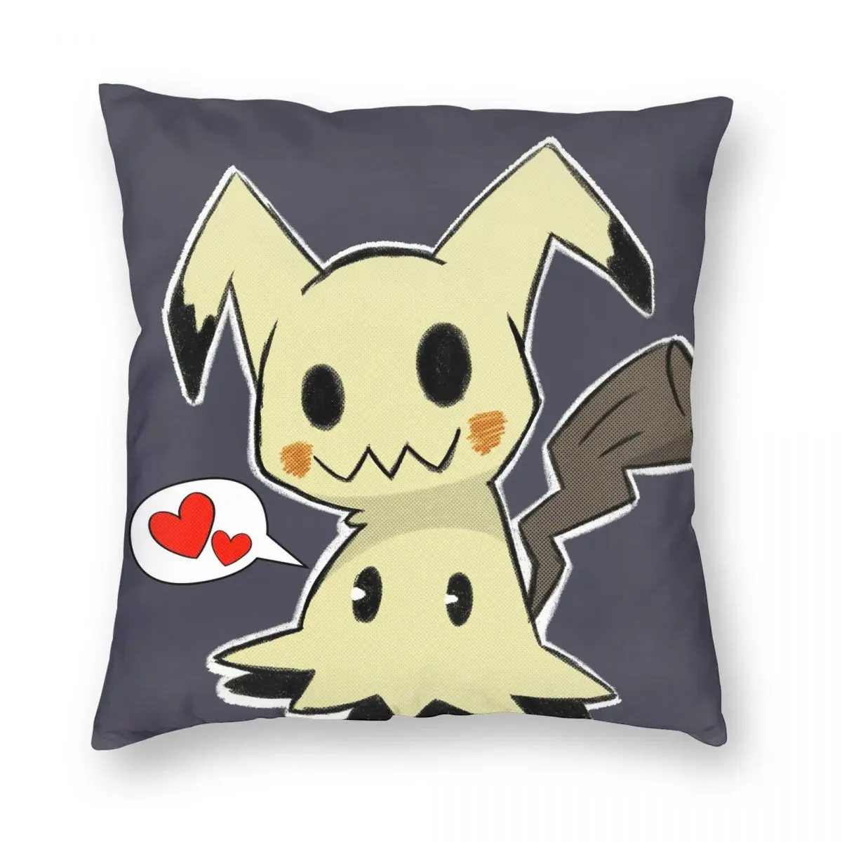 

Квадратная Подушка на молнии Little Mimikyu, чехол для дома с двухсторонним принтом, декоративная подушка, Чехол для автомобильного дивана 45*45 см
