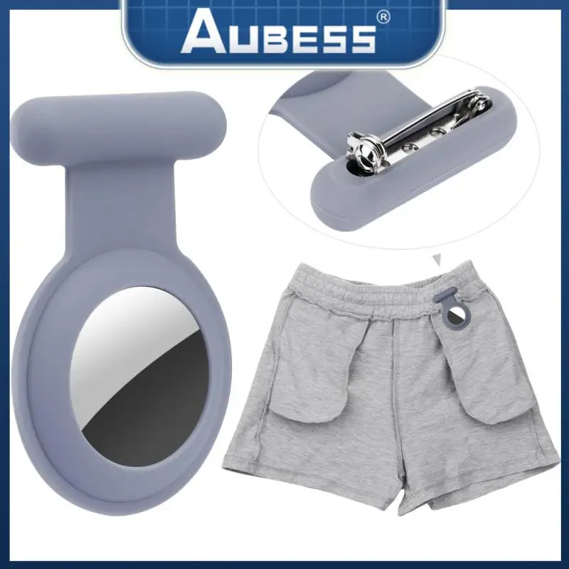 

Чехол с булавкой для Apple Airtag чехол, силиконовый защитный чехол, устройство против потери для Airtag Tracker с булавкой для одежды для детей и пожилых людей