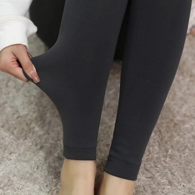 100g Women Thermal Pants Winter Warm Leggings Polar Pantyhose Sock Lined Pants Velvet Tights Skin Effect High Waist Wool Legging 4