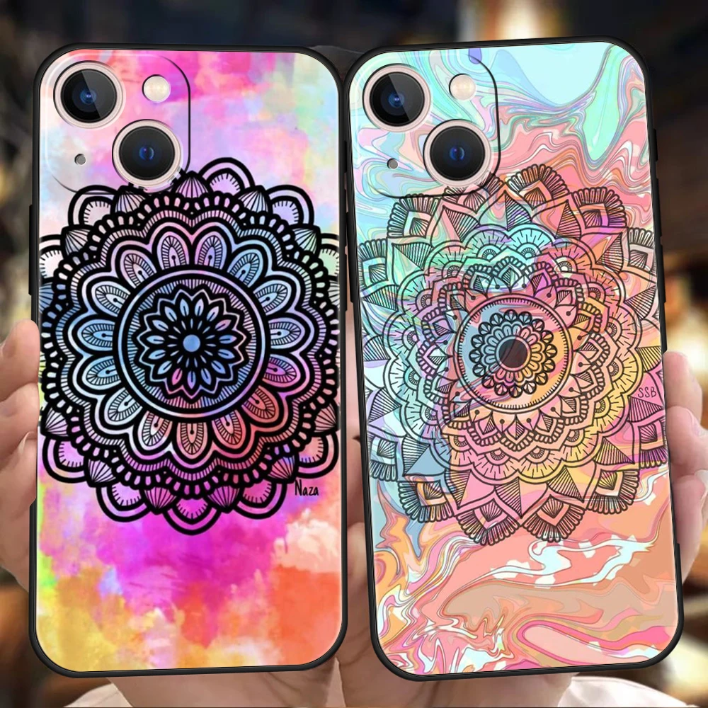 

Чехол для телефона с мандалой для iPhone 12 13 Pro Max XR XS X iPhone 11 7 8 Plus SE 2020 13