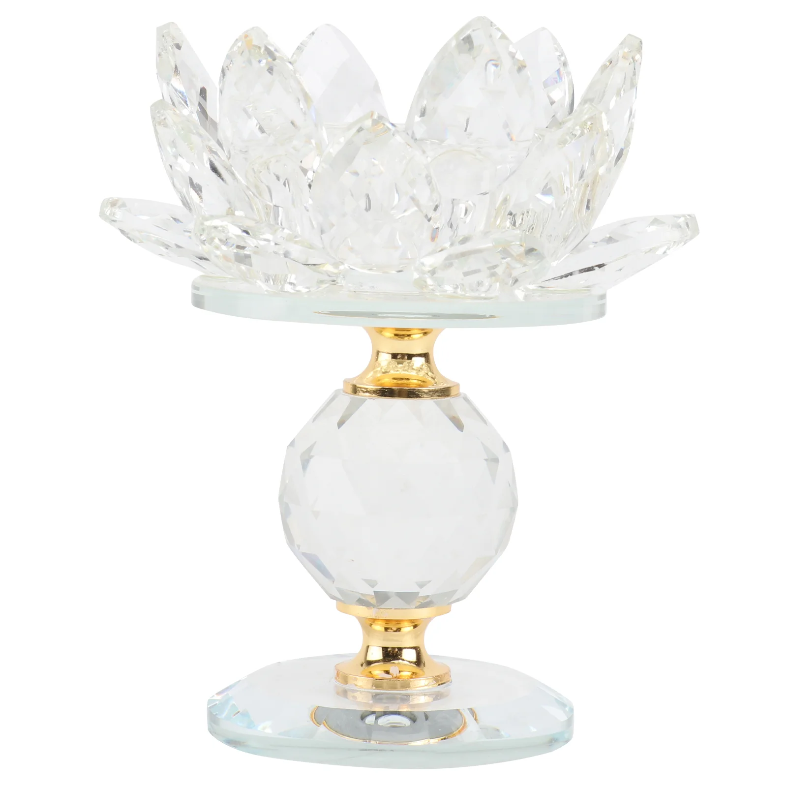 

Holder Lotus Tealight Crystal Flower Candlestick Stand Centerpiece Holders Votive Wedding Lamp Lamps Light Statue Figurine Tea