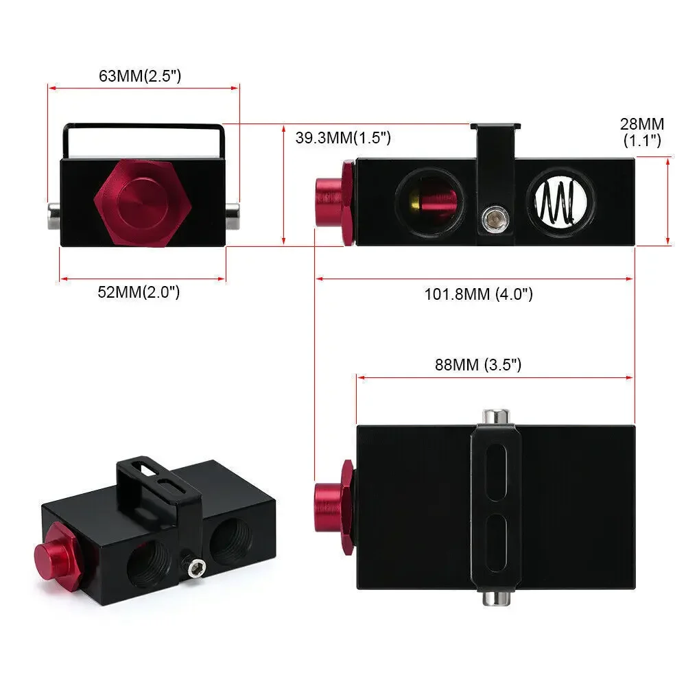 

Алюминиевый заготовка Масляный фильтр Сэндвич пластина адаптер с линейным масляным термостатом сэндвич с термостатом AN10 монтажный адаптер