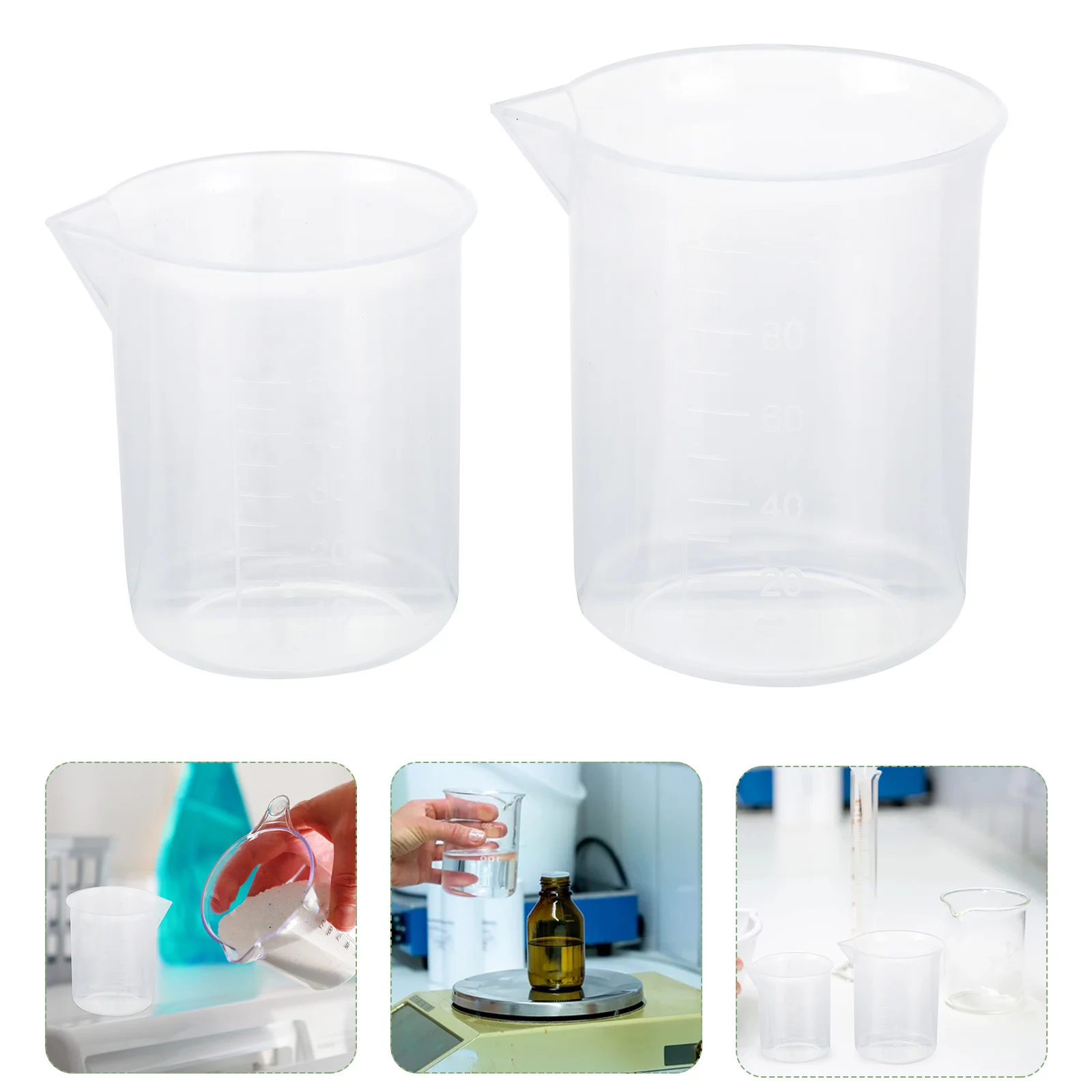 

Measuring Cups Cup Beaker Graduated Measurement Scale Liquid Clear Medicinemixing Jar Mug Beakersmljug 50Ml Disposable Science