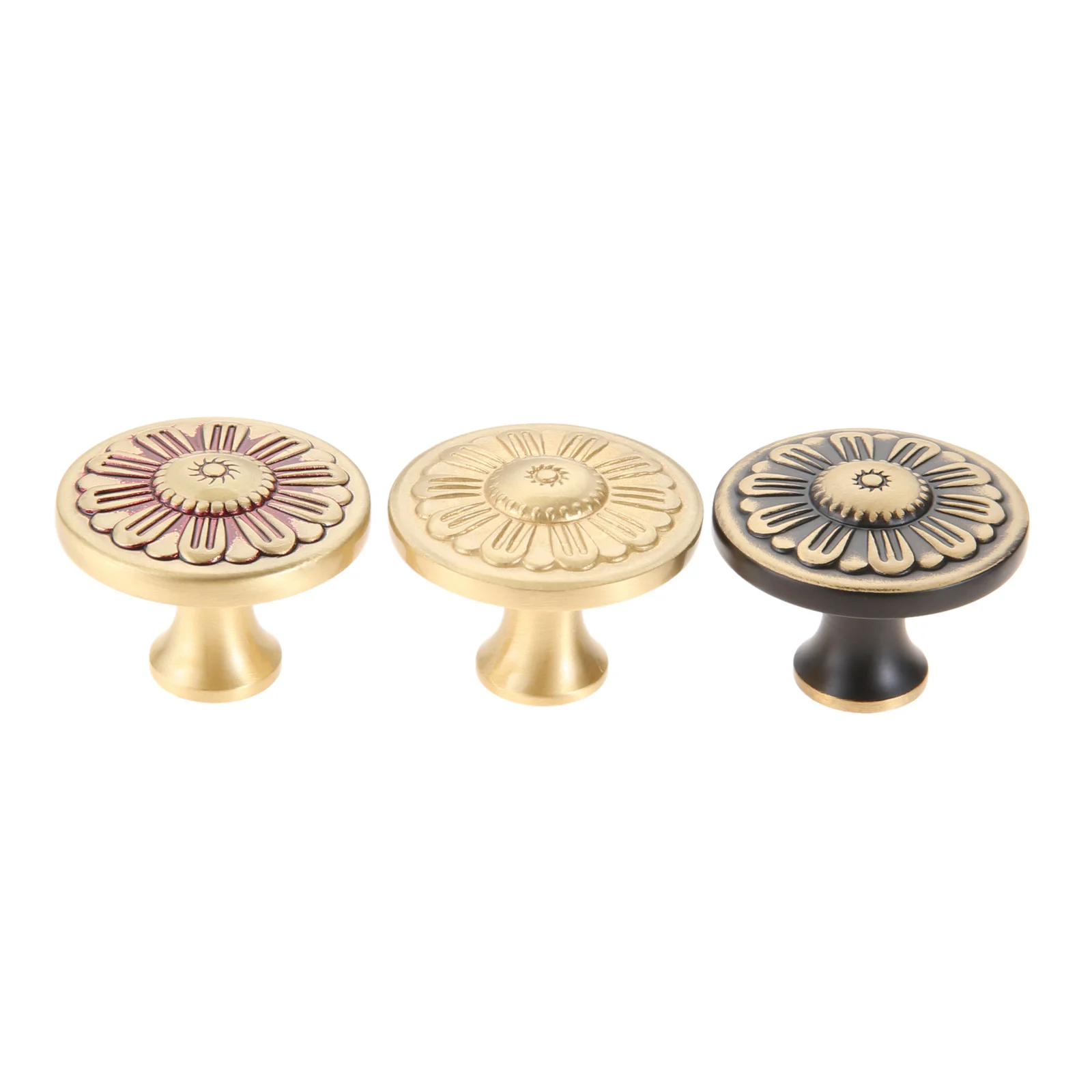 

1pc Luxury Pure Copper Brass Single Hole Handle Kitchen Cabinet Drawer Door Wardrobe Cupboard Knob Durable Knob Elegant Design