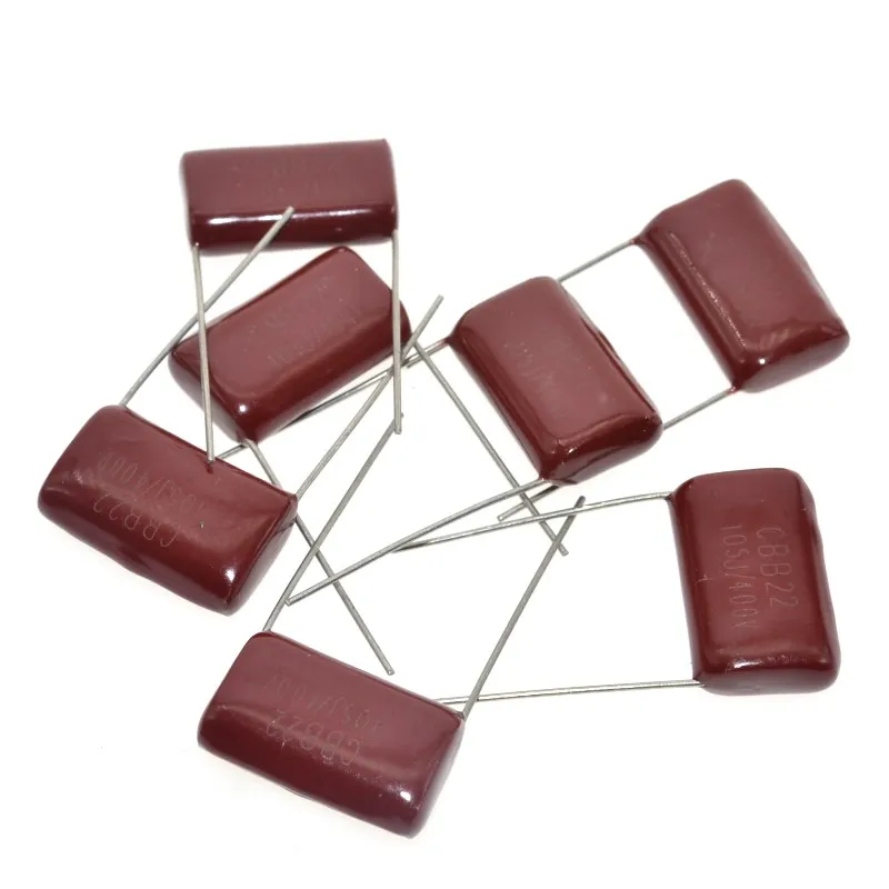 

10PCS CBB capacitor 102 103 104 105 400V 105J 400V 0.001UF 0.01UF 0.1UF 1uF P20 CBB22