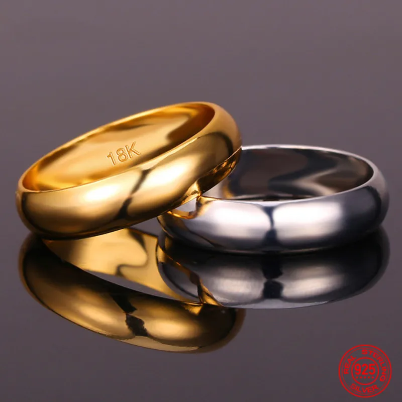 Кольцо из 18-каратного золота для женщин модные ювелирные украшения серебра 925