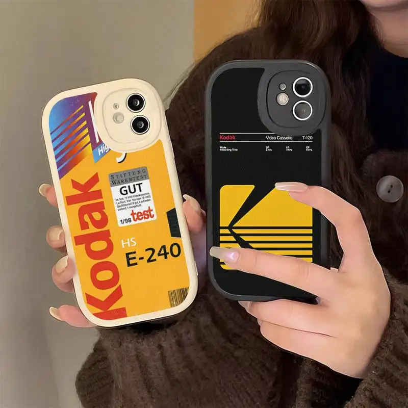 

Fashion K-Kodak Phone Case Hard Leather Phone Case for iPhone 13 12 Mini 11 14 Pro Max Xs X Xr 7 8 Plus 6 6s Se 2022 silicone