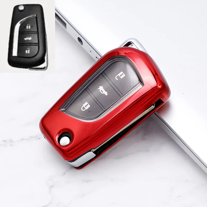 УГЛЕРОДНЫЙ чехол из ТПУ для автомобильных ключей, флип-чехол для Toyota Auris Corolla Avensis Verso Yaris Aygo Scion TC IM Camry RAV4 forёрнер Hilux УГЛЕРОДНЫЙ чехол из ТПУ для автомобильных ключей, флип-чехол для Toyota Auris Corolla Avensis Verso Yaris Aygo Scion TC IM Camry RAV4 forёрнер Hilux