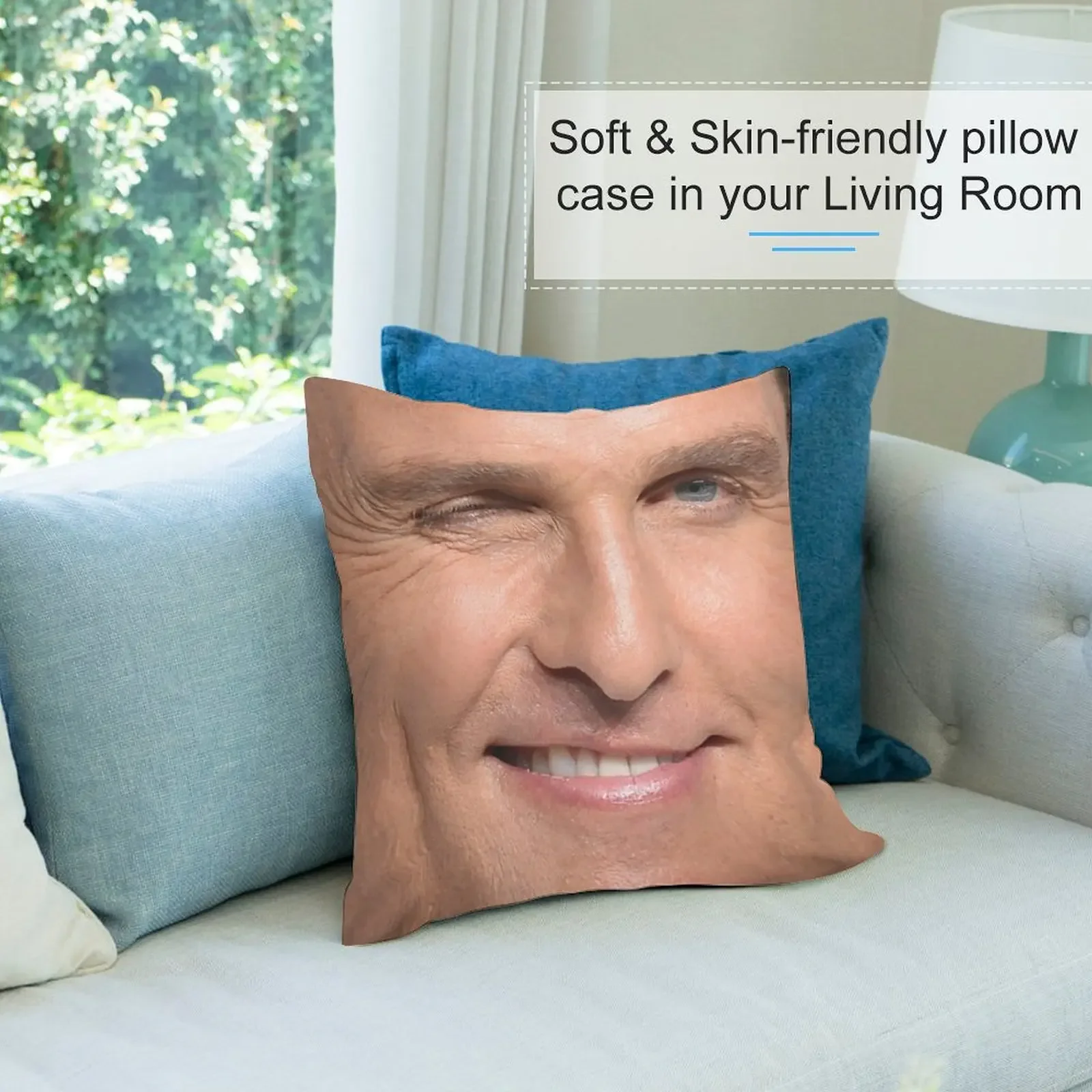 Matthew McConaughey Face Декоративная подушка Подушки Эстетические роскошные диванные