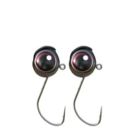 new 10pcs lead jig hooks ned nig jig head barbed hook exquisite 3d fish eyes jig lure fishing ned rig with10 free soft baits