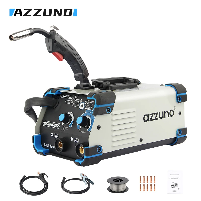 

AZZUNO Semi-Automatic Welder Synergy Welding Machine Gas-Less 3 in 1 MIG MMA LIFT TIG For Household Welding