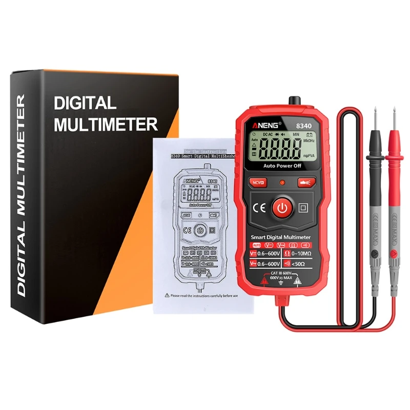 

Digital Multimeter TRMS 2000 Counts Volt Meter Ohmmeter Auto-Ranging Tester Accurately Measures Voltage Resistance