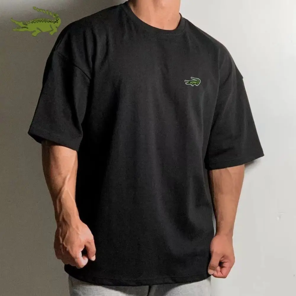 

100% Cotton CARTELO Oversized Five Half Short Sleeve Men's T Shirt Solid T Shirt Mens Casual Cotton Mens Streetwear Top Tees
