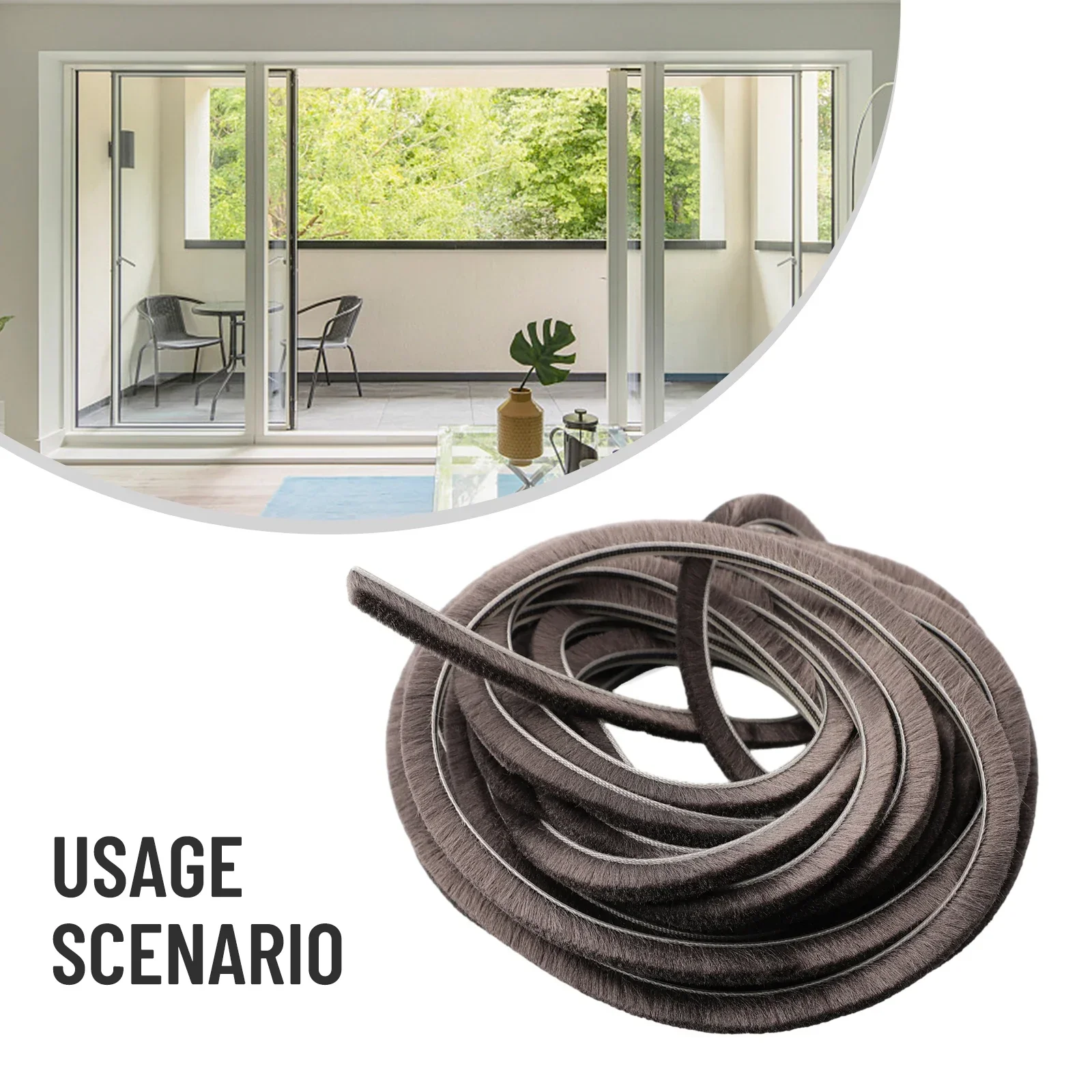 1 шт. 10 м щетка для двери окна защита от атмосферных воздействий раздвижная дверь