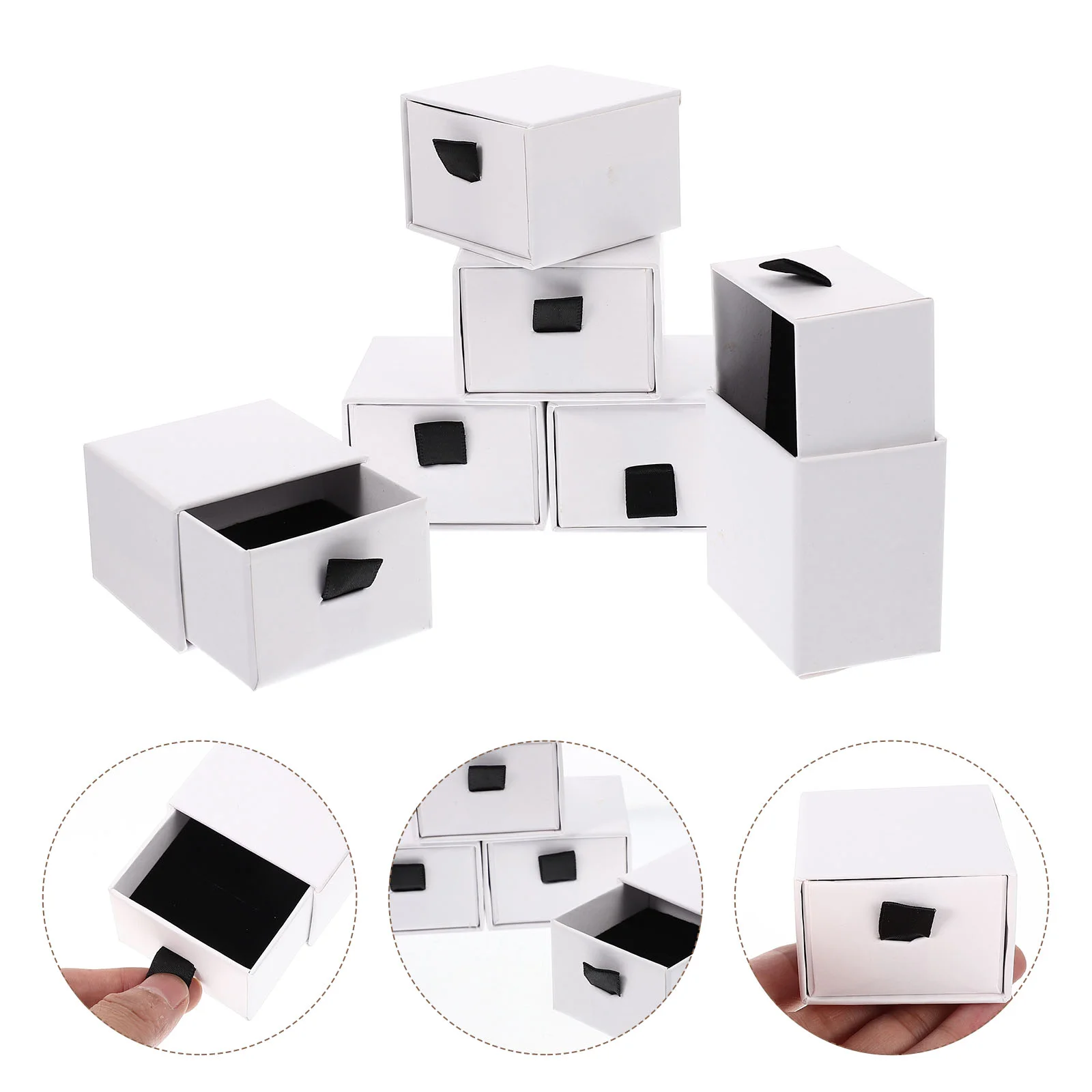 

12 Pcs Drawer Jewelry Box Travel Case Earring Storage Portable Organizer Containers Paper Jam Organizing Earrings Miss