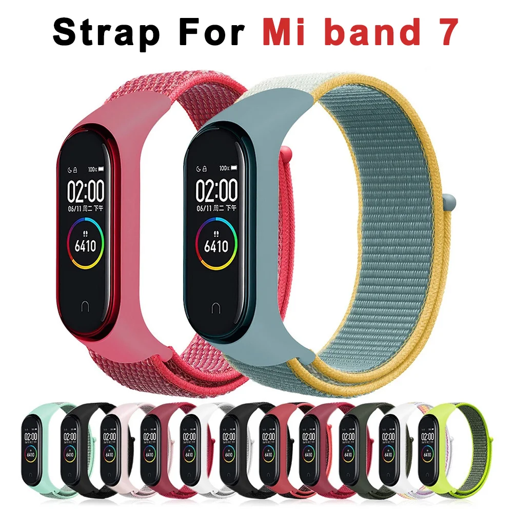 

Strap For Xiaomi Mi Smart Band 7 6 5 4 Universal Watchband Nylon Bracelet Replacement Wrist for mi band 7 Xiaomi Official Store