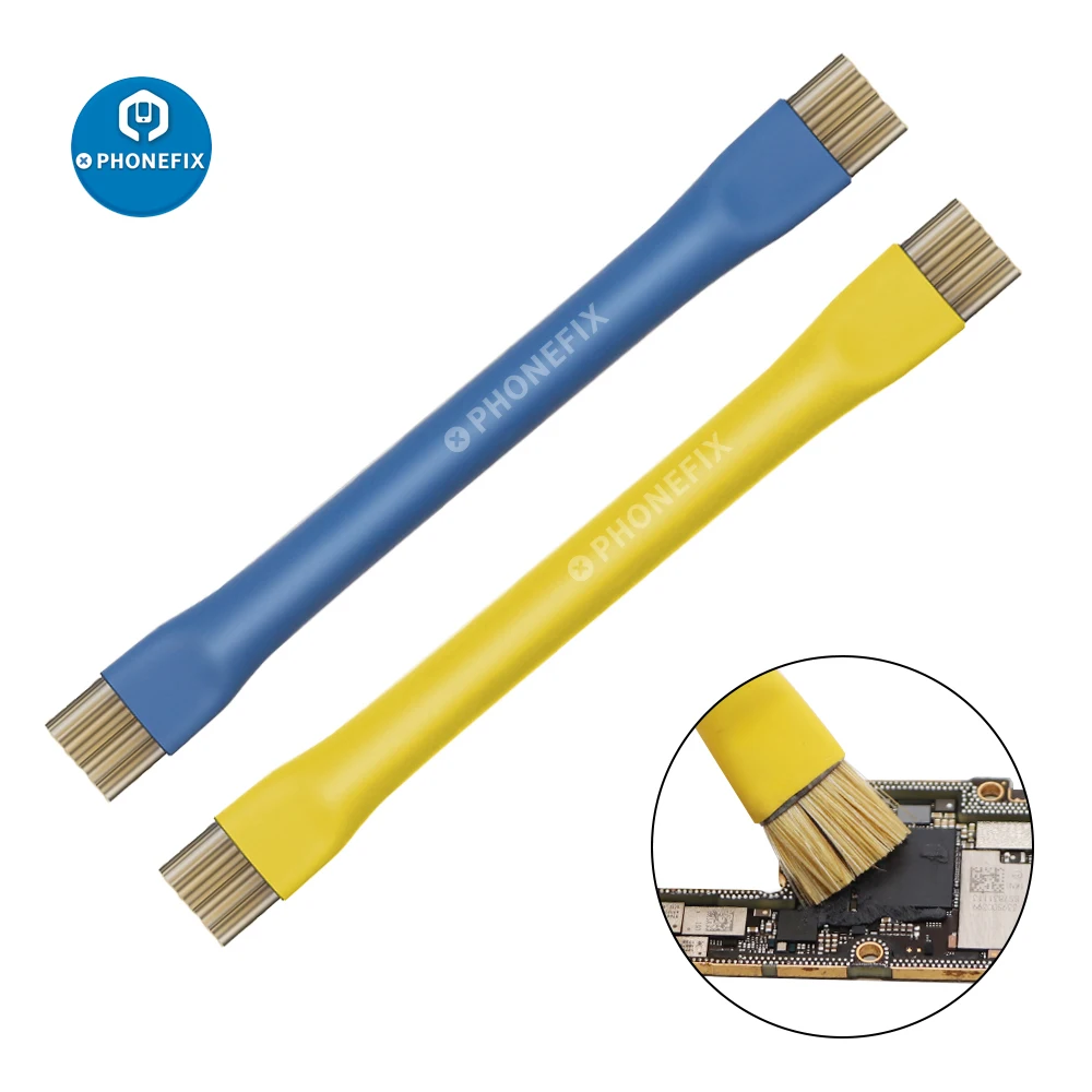 

PHONEFIX Double Head Hard Brush Anti-Static Dust Brush For Phone Motherboard Circuit Board BGA PCB Tablet Keyboard Cleaning Tool