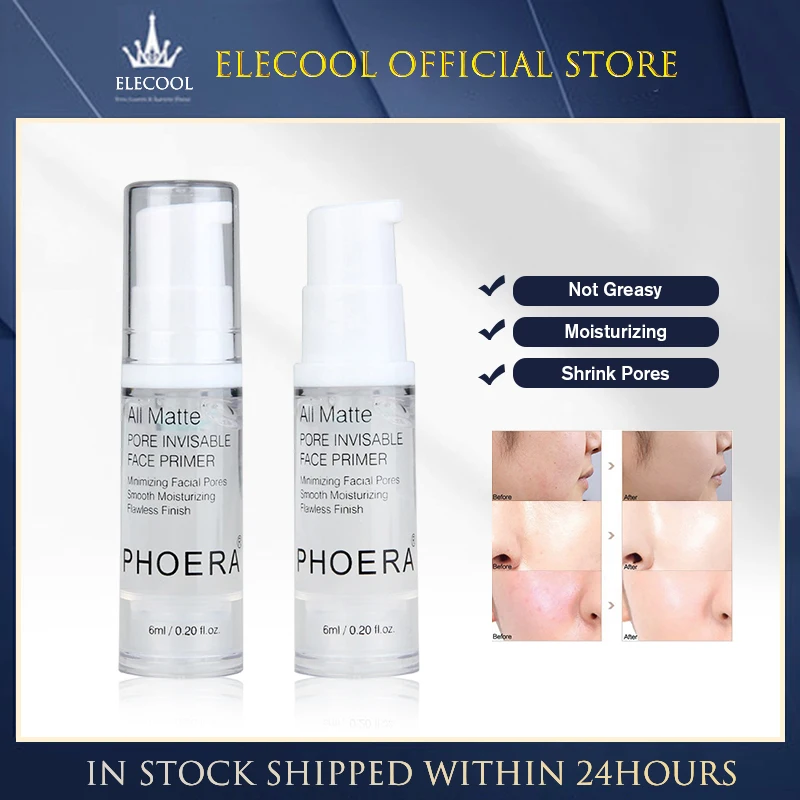 

PHOERA Make Up Transparent Cream Pore Primer Oil Control Lasting Moisturizing Makeup Milk Brighten Skin Isolation Fluid TSLM1