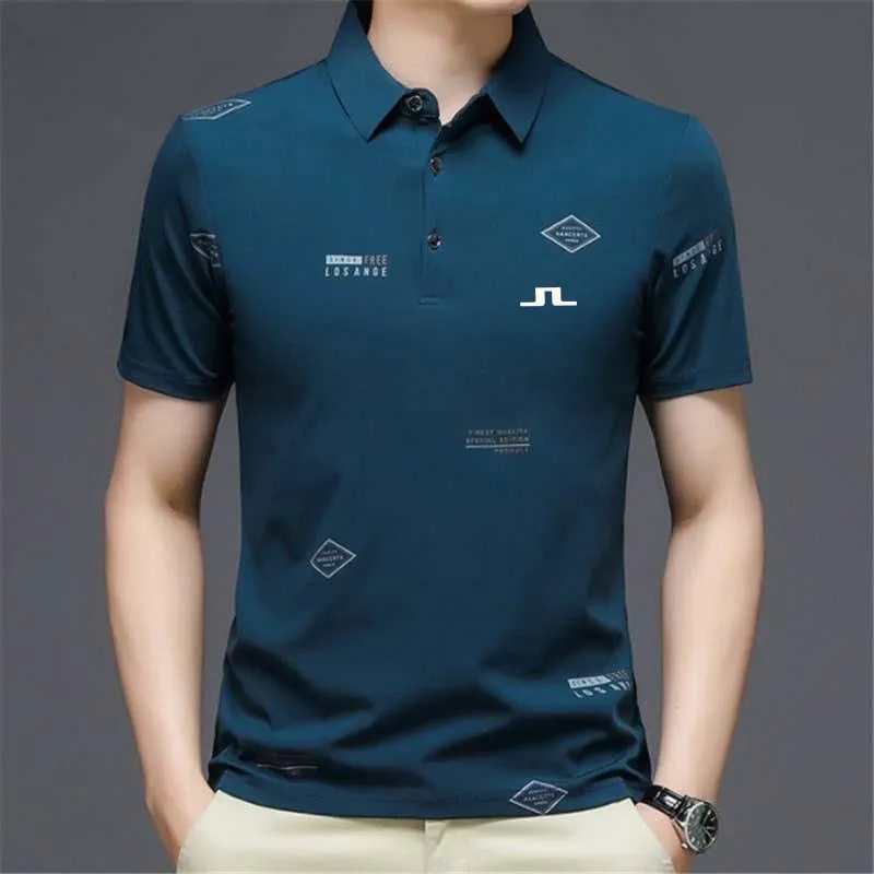 Men's business golf wear summer sports simple men's short-sleeved T-shirt casual fashion outdoor golf breathable polo shirt