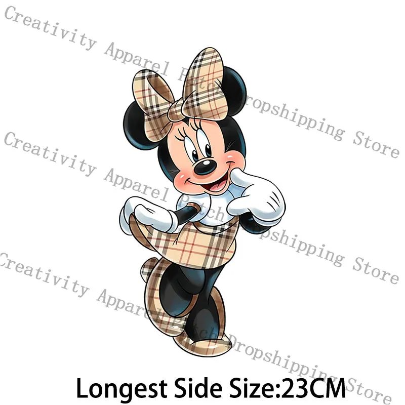 Mickey Minnie Mouse Cartoon Patches for Clothing Iron on Patches Heat Transfer Stickers DIY T Shirt Clothes Viny Custom Decor images - 6