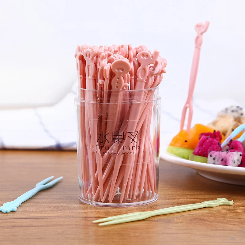 

50pcs Kids Snack Cake Dessert Food Fruit Pick Toothpick Bento Lunch Party Decor