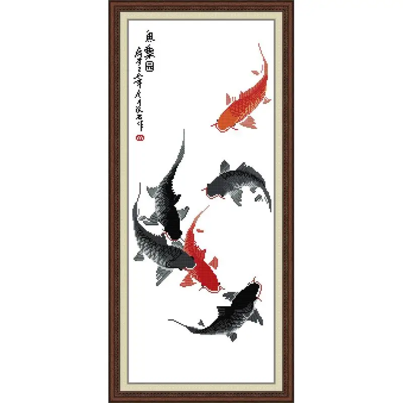 Набор для вышивки крестиком NKF ct DMC холст с принтом животных сделай сам украшение