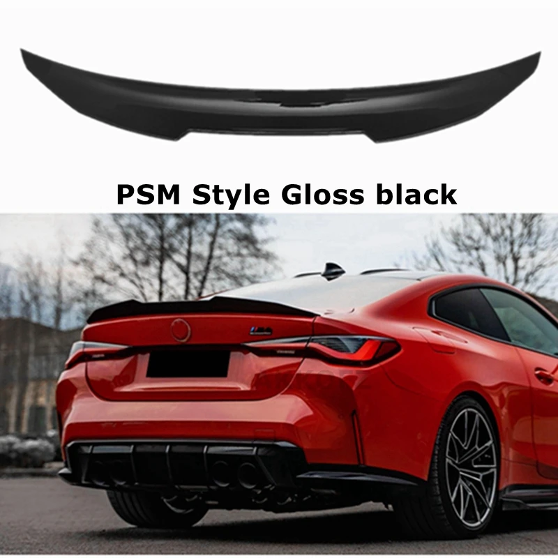 

Для BMW 4 серии G22 Coupe & M4 G82 задний спойлер из углеродного волокна M4 PSM стиль крыло хвост комплект глянцевый черный