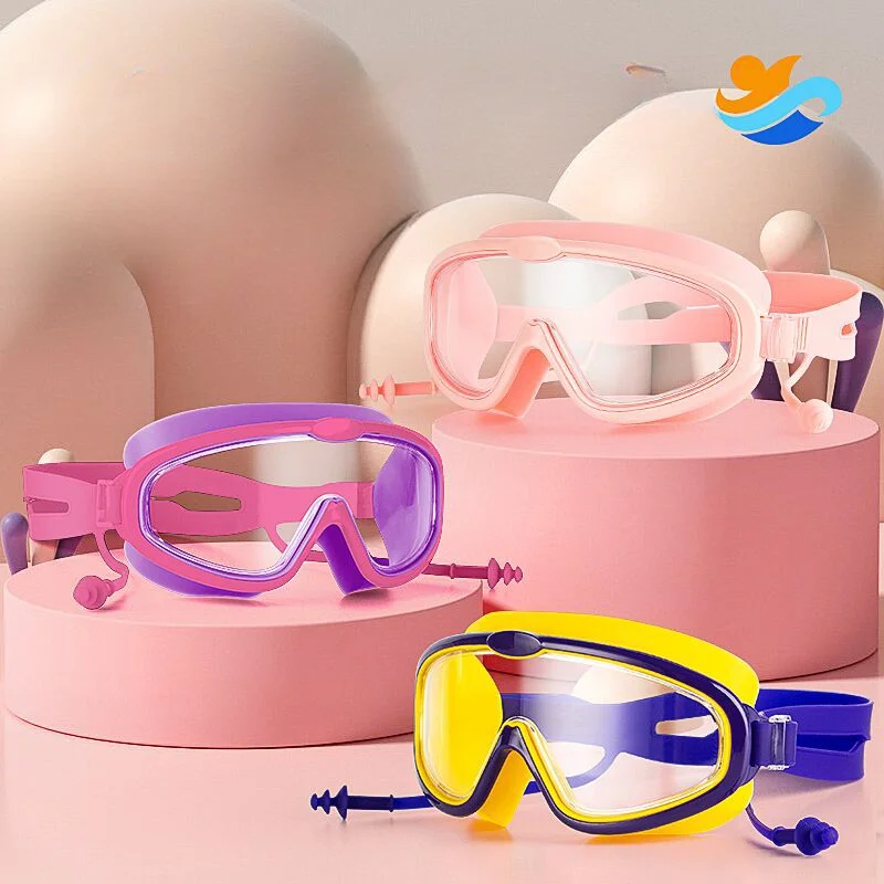 

2 в 1, Детские уличные очки для плавания с защитой от запотевания