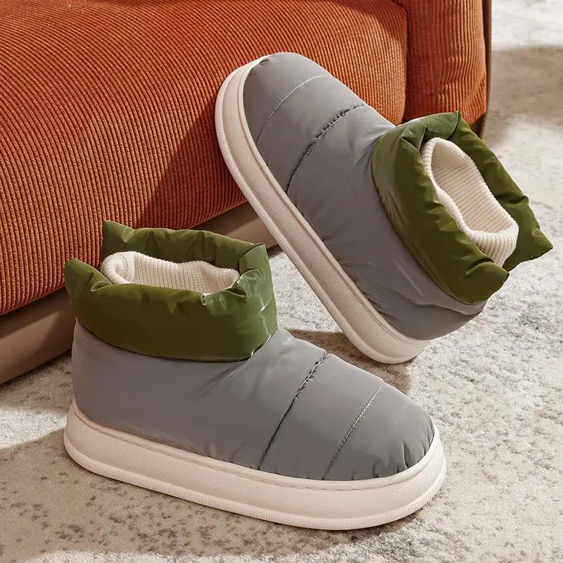 

Fur Snow Boots Men's Winter Fleece-Lined Warm Bread Shoes Northeast China Cotton Shoes