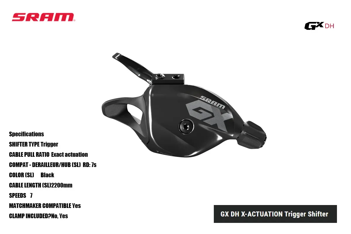 SRAM GX DH SRVES X-ACTUATION TRIGGER SHIFTER 1X X-HORIZON ™ ЗАДНЯЯ ЦЕПЬ DERAILLEUR PG-720 CASSETTE PC-1110