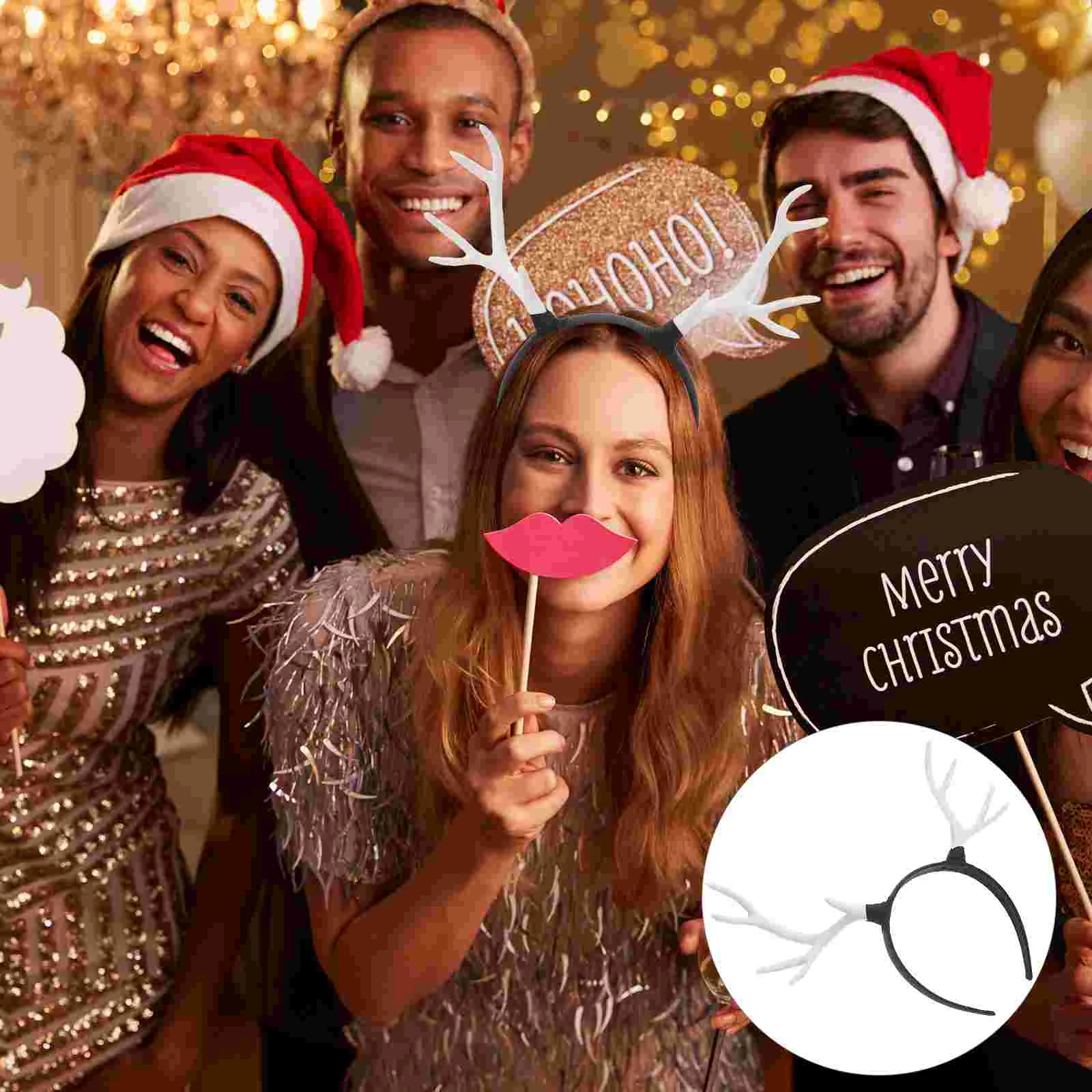 Рождественская повязка на голову аксессуар для волос праздничный головной убор