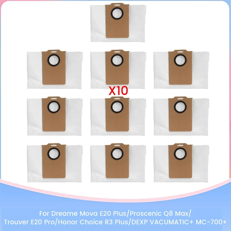 Фото Мешок для сбора пыли для пылесосов E20 Plus/ Q8 Max/Trouver E20 / Choice R3 Plus, 10 шт. - A009 №2