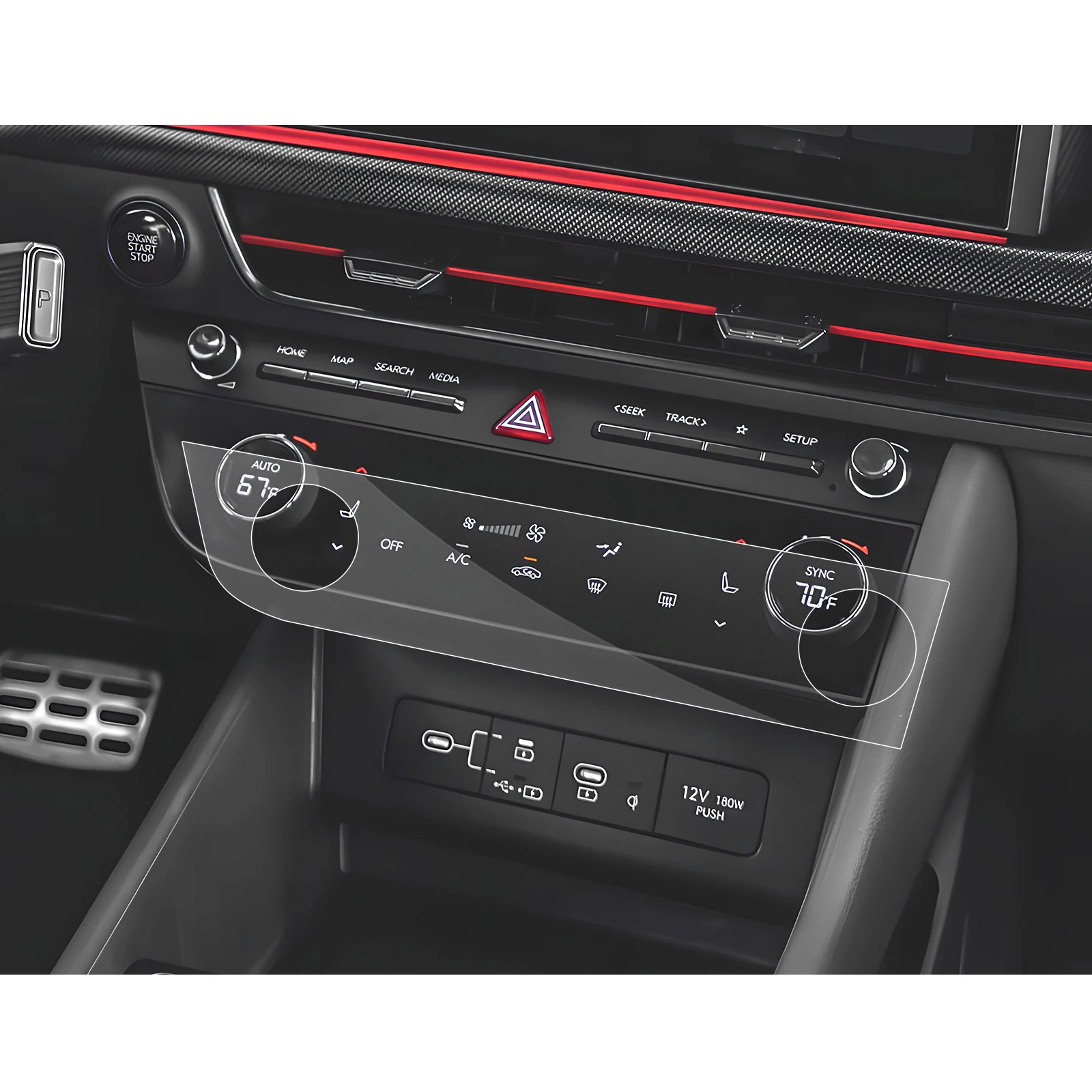 

RUIYA для Hyundai Sonata 2024 автомобиль навигации и ЖК-прибор Nano экран протектор Авто интерьер Hyundai Sonata аксессуары