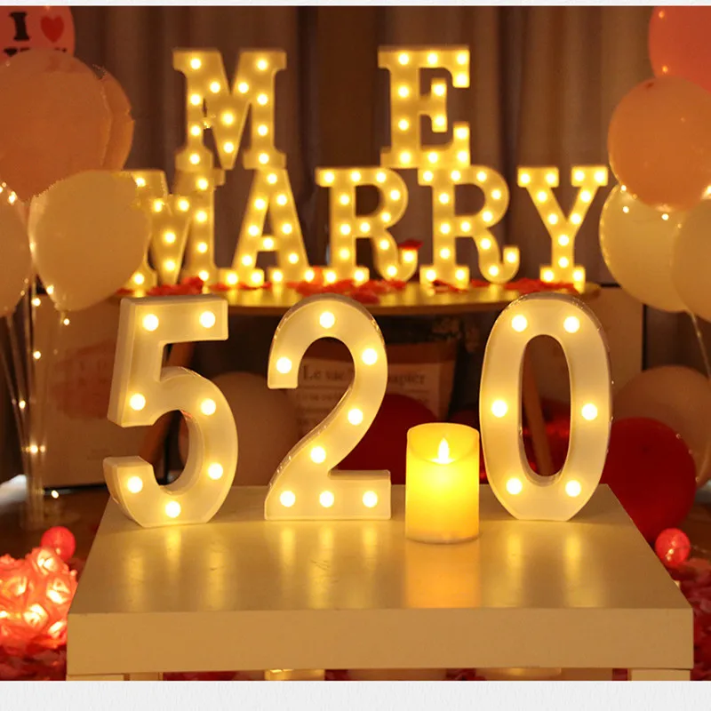 

Alphabet Letter LED Night Lights Decoracion Habitacion Number Lamp Decor Wedding Party House Room Birthday Wall Home Accessories