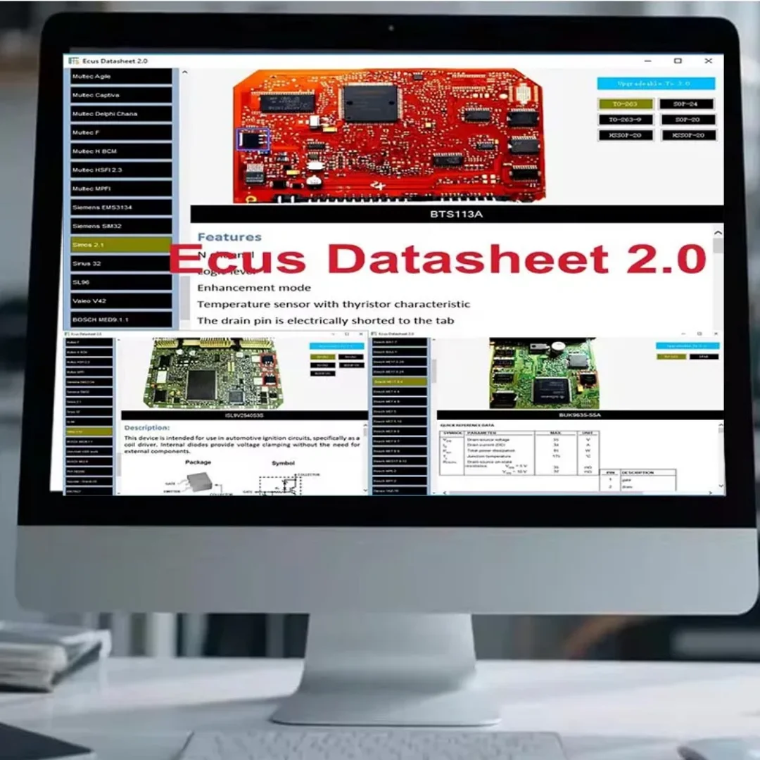 Фото Лист данных ECU 2.0, программное обеспечение для ремонта автомобильной электроники, руководство по диаграммам цепи печатной платы для электронных компонентов Bosch IAW №1