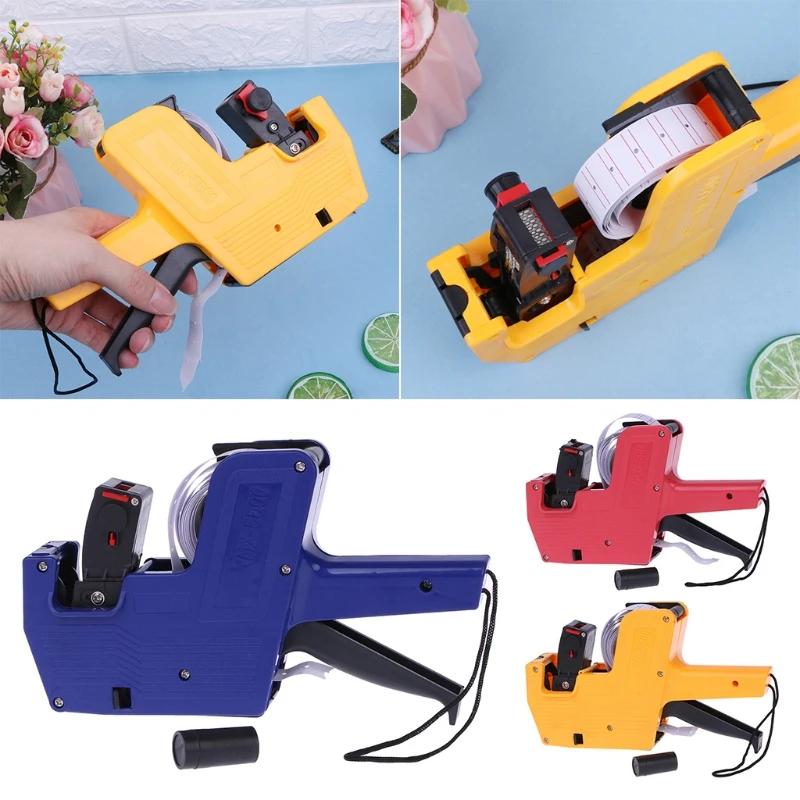MX-5500 8 Digits Price Tag Gun Labeler Labeller Stickers Label Paper +2 Ink Roll |