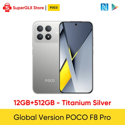 Оригинальный смартфон POCO F8 Pro Global Version 5G Snapdragon 8 Elite 6,59 дюйма, 120 Гц, AMOLED-дисплей, 50 МП, 6210 мАч, 100 Вт HyperCharge