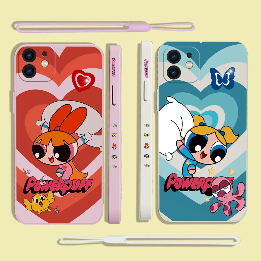 

Powerpuffs Girls Buttercups Phone Case For Xiaomi Redmi Note 11 10A 10 10S 9 8 7 Pro Plus 10C 9A 9C 9T 4G Cases with Hand Strap