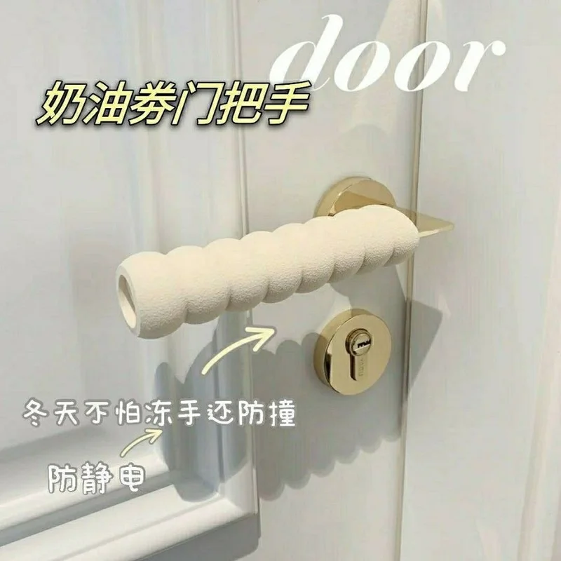 

Fashion home anti-collision cover Soft as cream silicone anti-collision door handle protective cover crash angle accessories