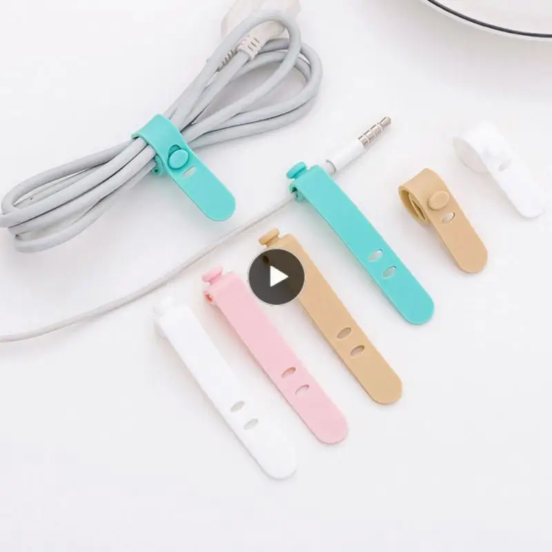 

Soft Cable Cords Wires Winder Silicone Reusable Cable Tie Holder Consumer Electronics Simple Cable Organizer Flexible Portable