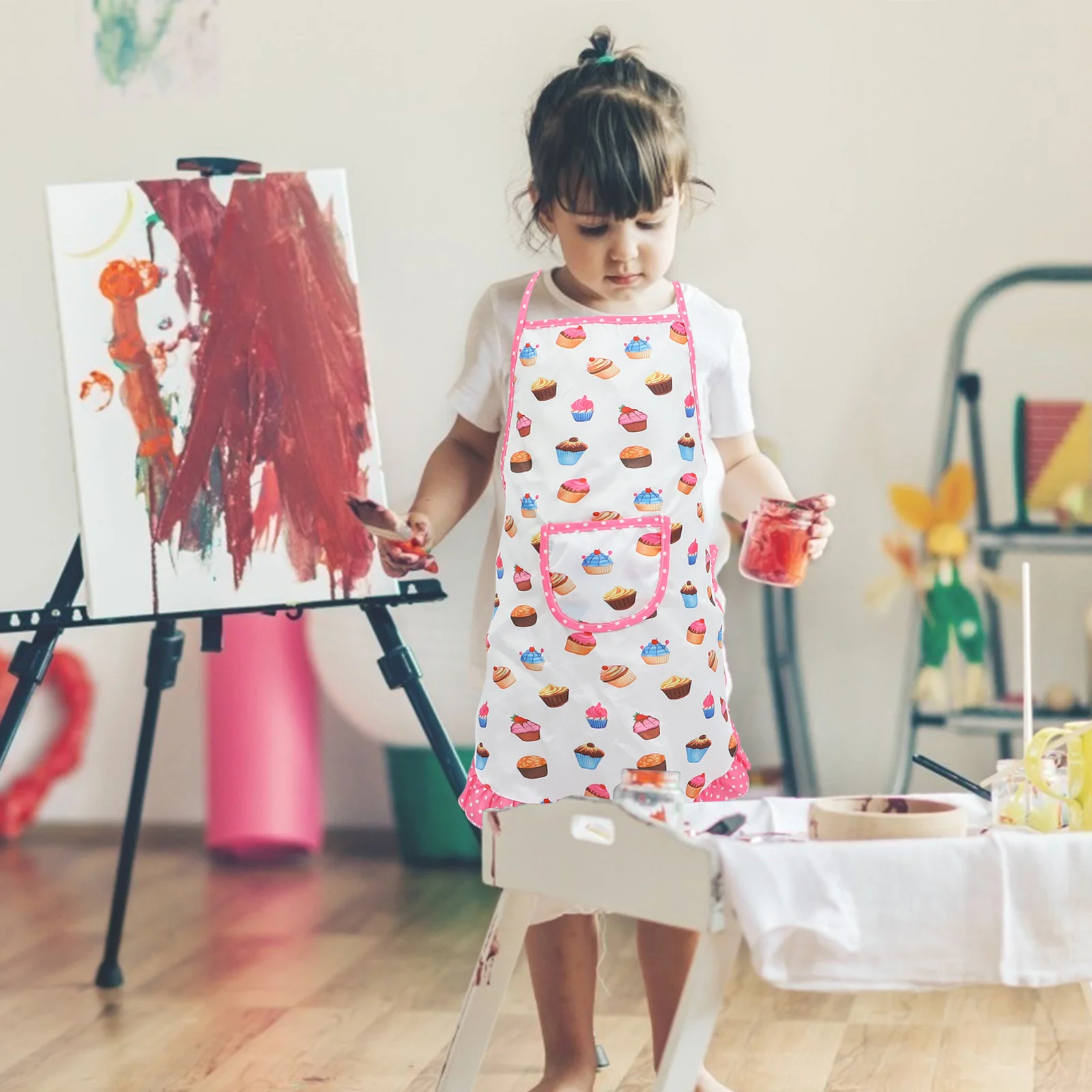 Детский фартук детские игрушки фартуки для приготовления пищи шляпа шеф-повара и