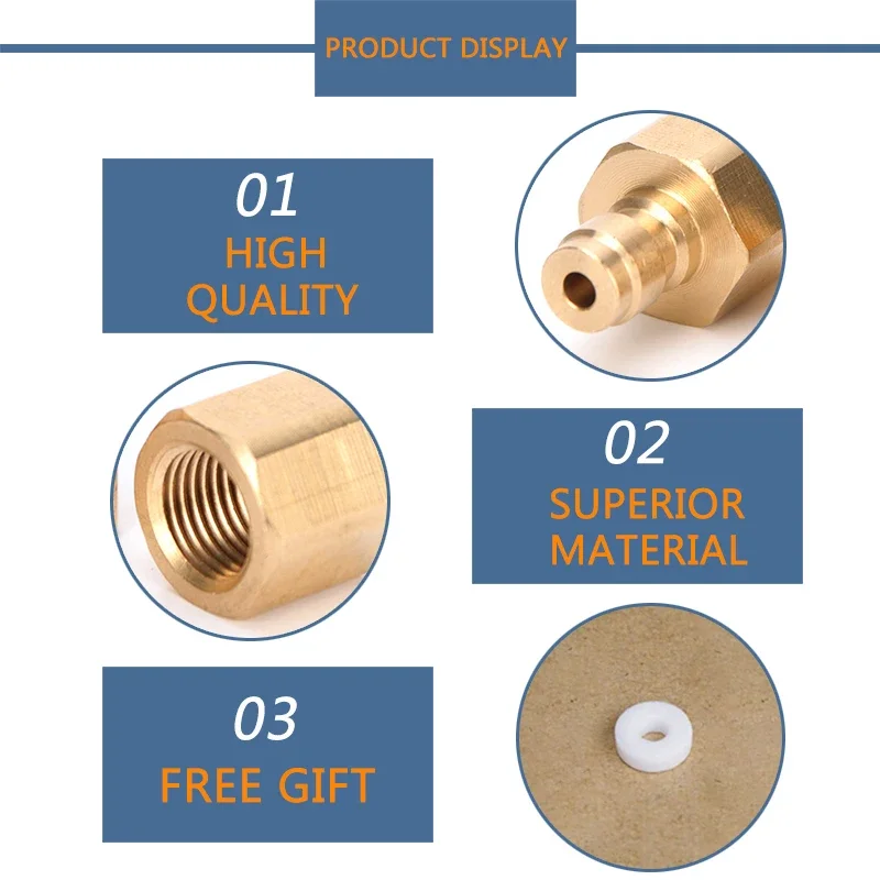 1/8BSPP 1/8NPT M10x1 Резьба Медь Быстроразъемное соединение Фитинги Адаптер для заправки